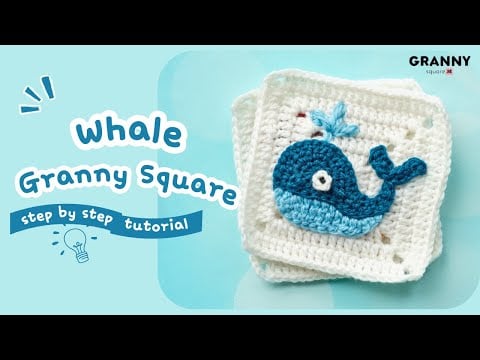 Whale granny square - Granny Square Me