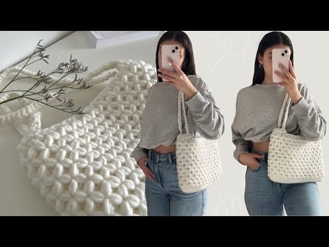 Chunky tote bag - crochet daniela