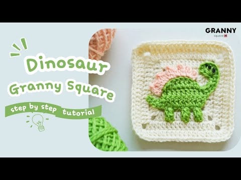 Dinosaur granny square - Granny Square Me