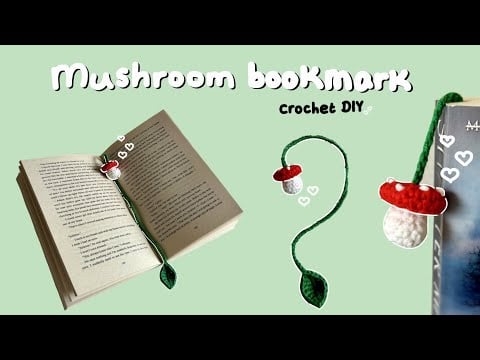 Mushroom bookmark - CrochetTreasure