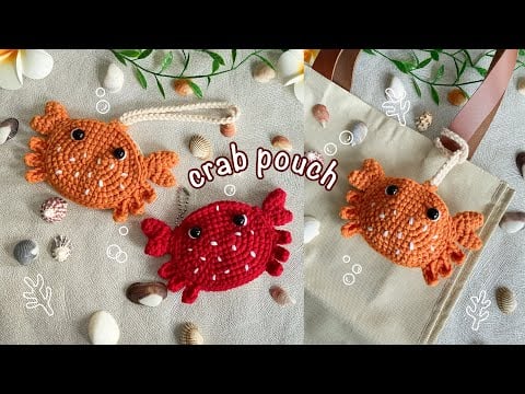 Crab pouch - Kukkacrochet By Putri