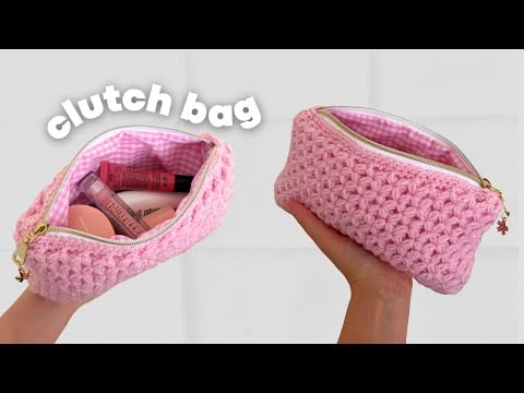 Flower clutch bag - crochet daniela
