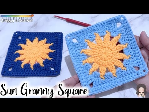 Sun granny square - Creggy’s Crochet