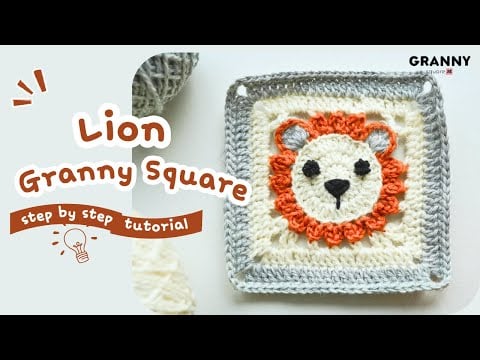 Lion granny square - Granny Square Me