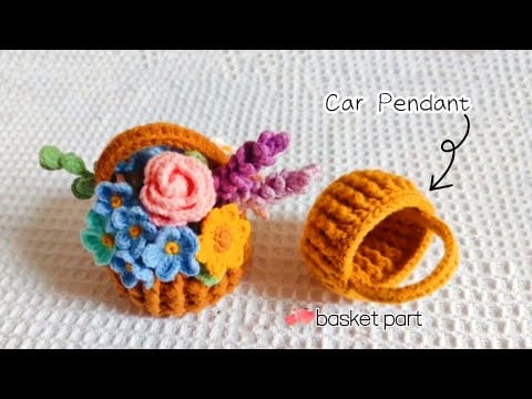 Small flower basket - Let's crochet