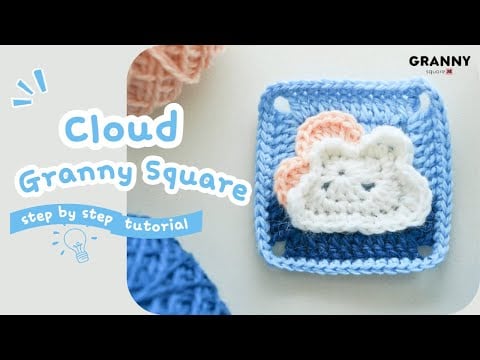 Cloud granny square - Granny Square Me