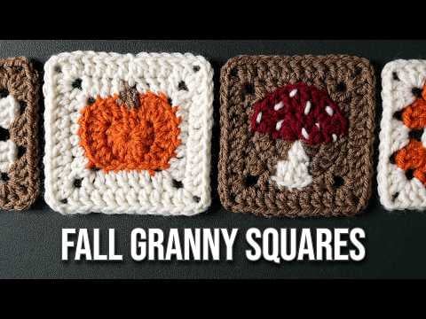 Fall inspired granny squares - VivCrochets