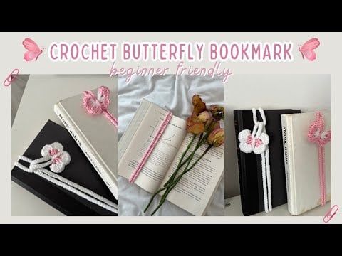 Butterfly bookmark - crochet daniela
