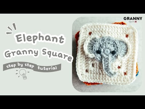 Elephant granny square - Granny Square Me