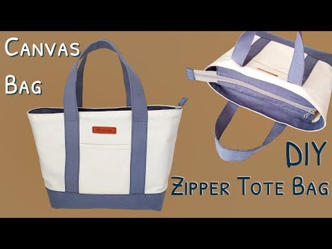 Zipper tote bag - sherry handmade