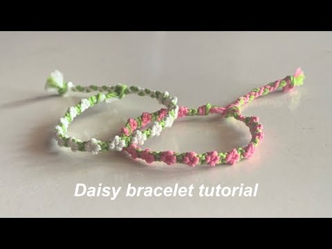 Daisy bracelet - yarnivora
