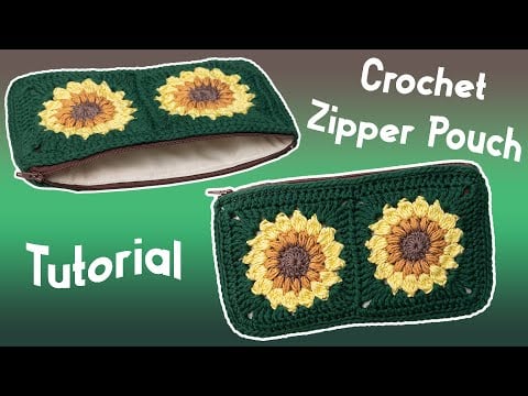 Sunflower granny square zipper - Alyssia Creates
