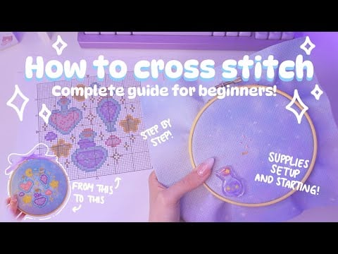 Easy beginner cross stitch guide - Colorfully Sarah
