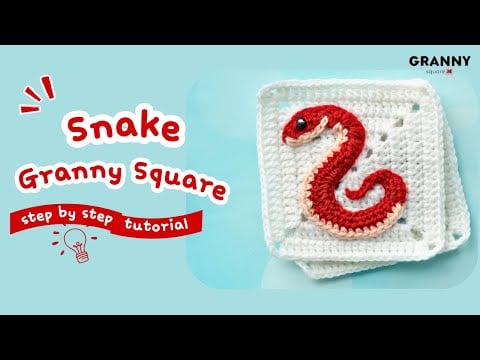 Snake granny square - Granny Square Me
