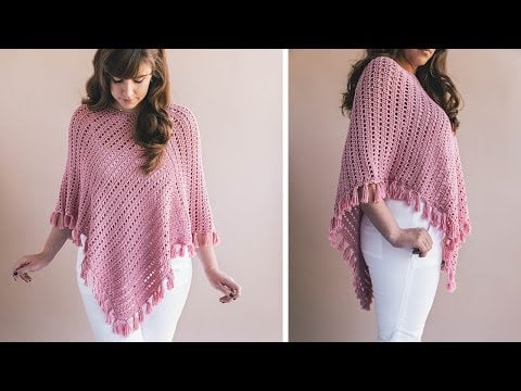 Ava Fringed Poncho - Sewrella