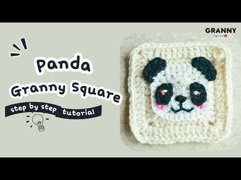 Panda granny square - Granny Square Me