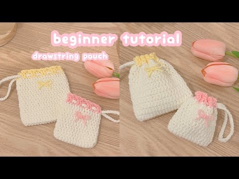 Simple pouch with bow - lilthings ♡