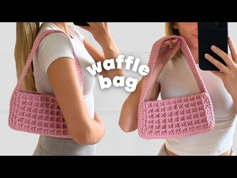 Waffle bag - crochet daniela