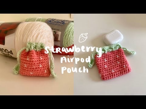 Strawberry pouch - kayti krochets