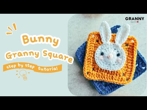 Bunny granny square - Granny Square Me