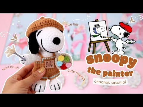 Painter Snoopy - Crochet with Aybi