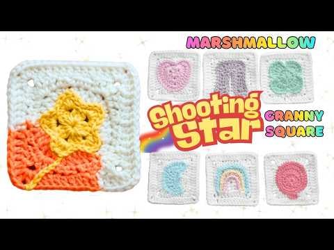 Shooting star granny square - The Snugglery