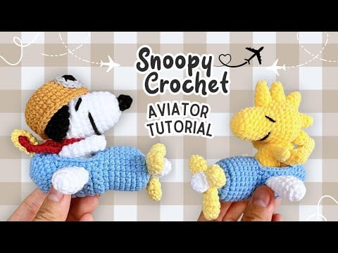 Aviator Snoopy - Crochet with Aybi