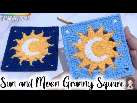 Sun and Moon granny square - Creggy’s Crochet