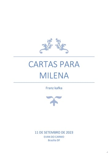 Cartas Para Milena - Franz Kafka · 2023