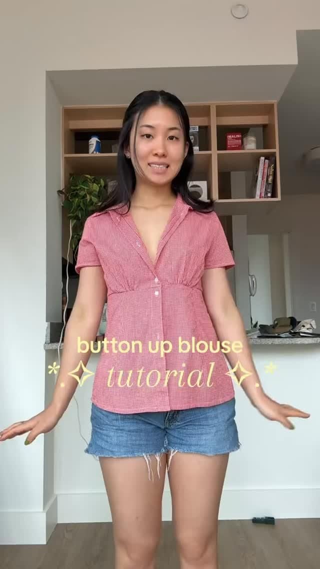 Button down to cute top