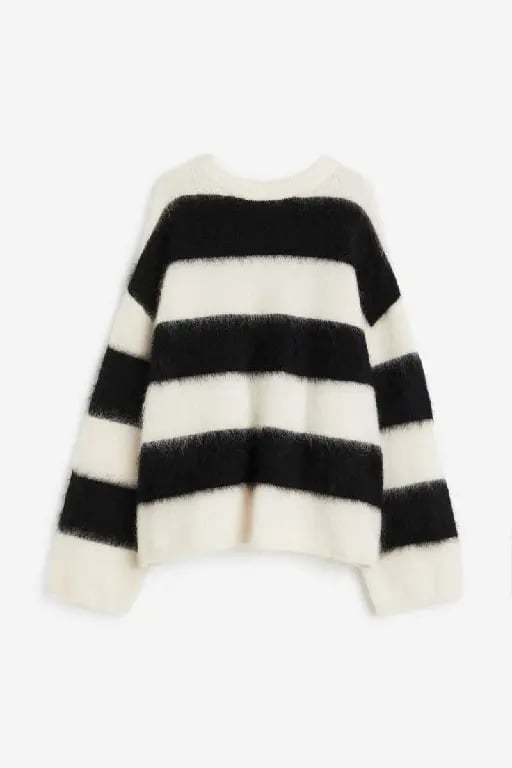 Black and white striped sweater