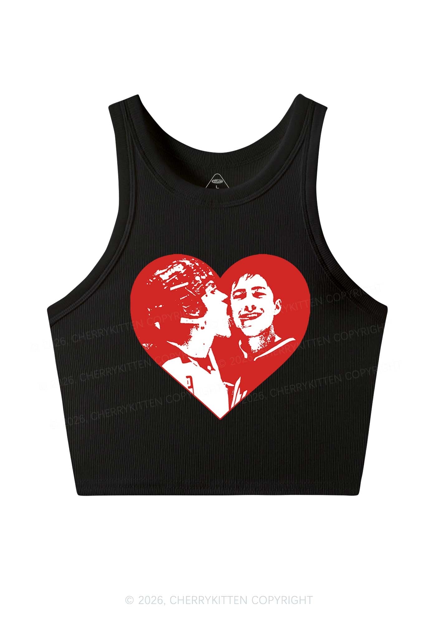 Cherrykitten Red Heart Bros HR Y2K Crop Tank Top Cherrykitten for Sale