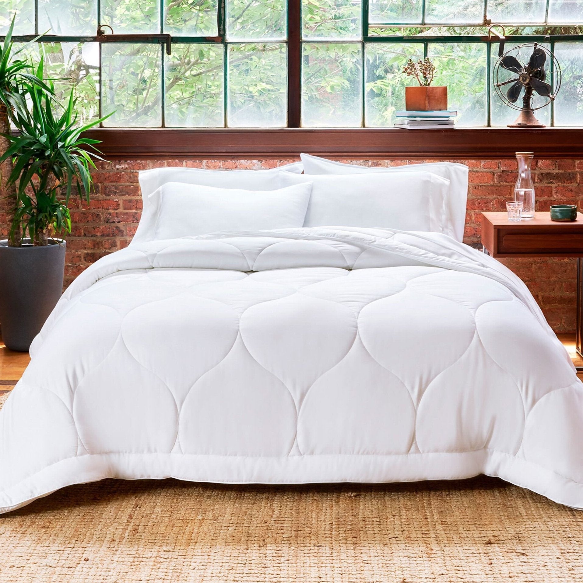 Buffy Cloud Comforter | Buffy - the self-advertised "most comfortable comforter in the world" — is stuffed with 100% recycled polyester spun from old water bottles