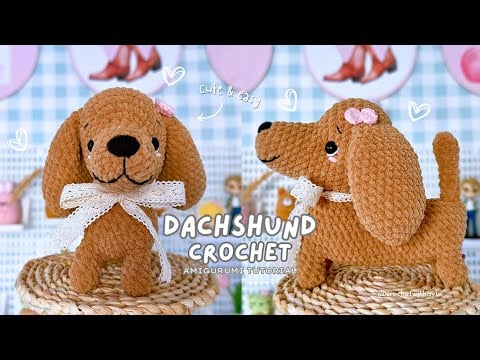 Dachshund Dog Crochet Part 1 | Step-by-Step Free Pattern and Tutorial | How to Crochet Dachshund Dog - Crochet with Aybi