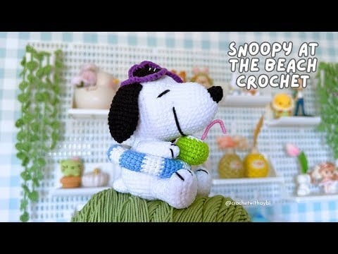 Snoopy Crochet Summer Outfit | Free Pattern & Tutorial | How to Crochet Snoopy #crochet - Crochet with Aybi