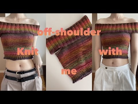 🪸 How To Knit: Off Shoulder Top | FREE TUTORIAL | ★☆☆ - KEIKEI