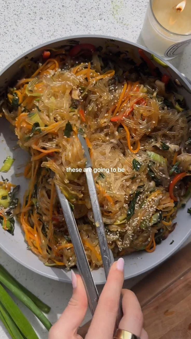 fideos con verduras - Pinterest