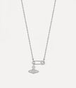 Lucrece Pendant Necklace in PLATINUM-WHITE-CZ | Vivienne Westwood® - Vivienne Westwood®