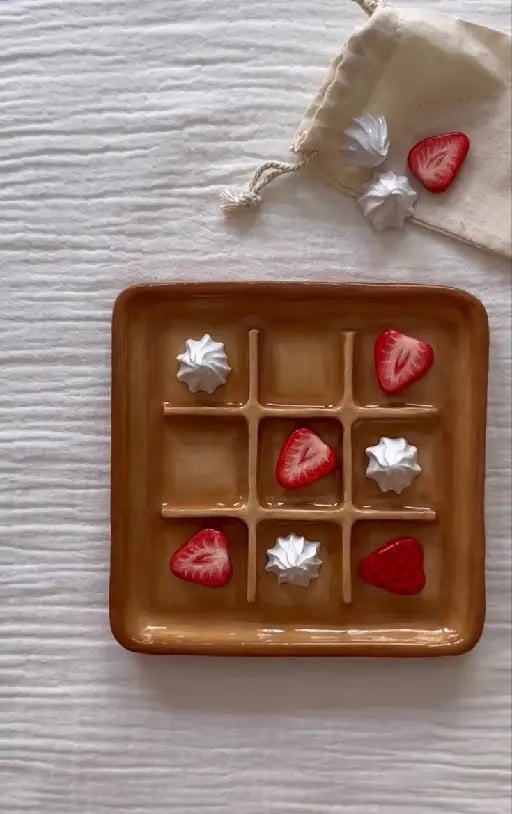 Clay Tic Tac Toe Board
