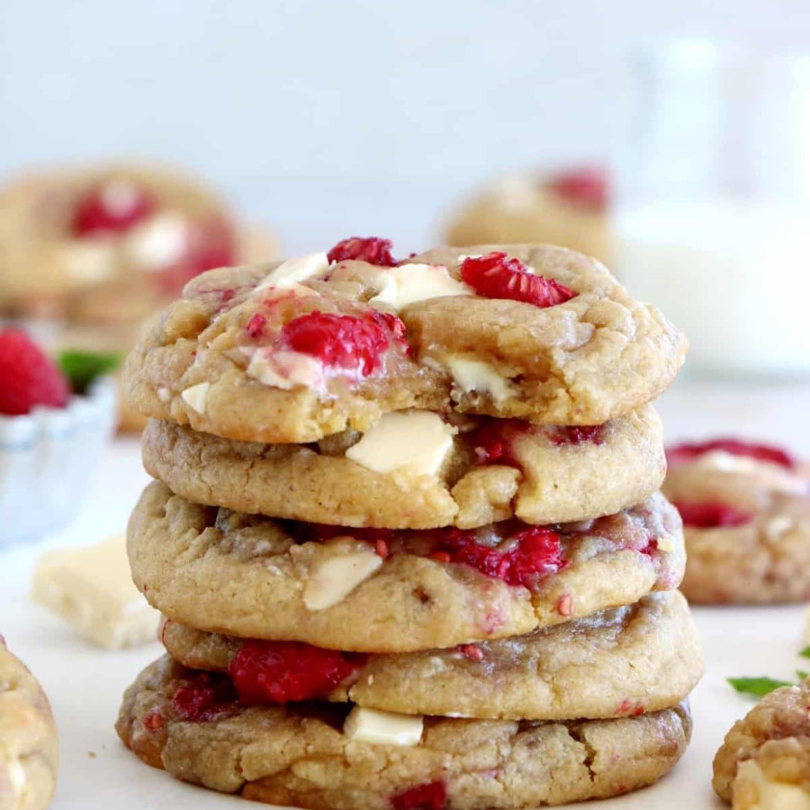 Cookie framboise et chocolat blanc