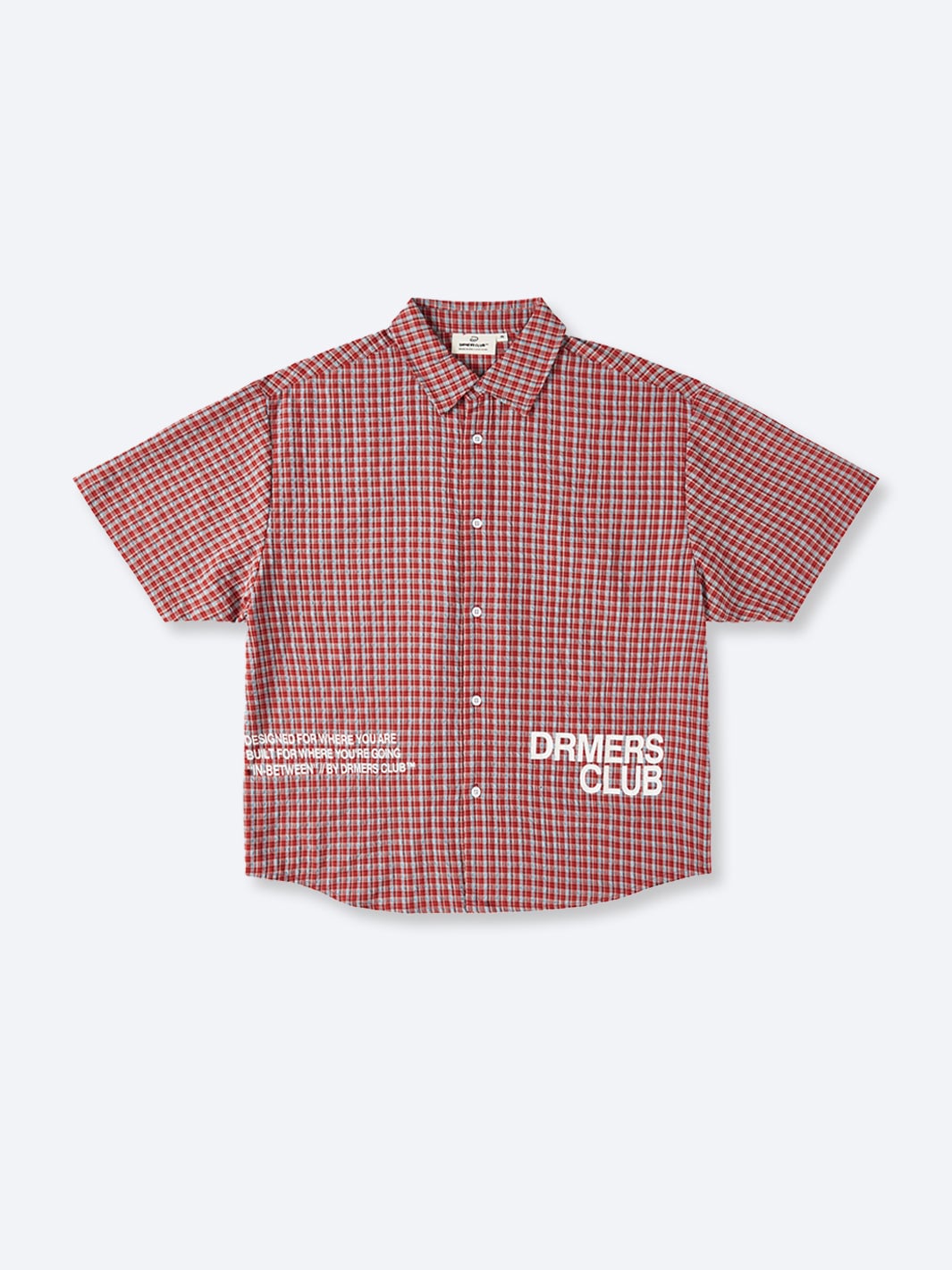 OTW SHORT SLEEVE PLAID - RED - DRMERS CLUB