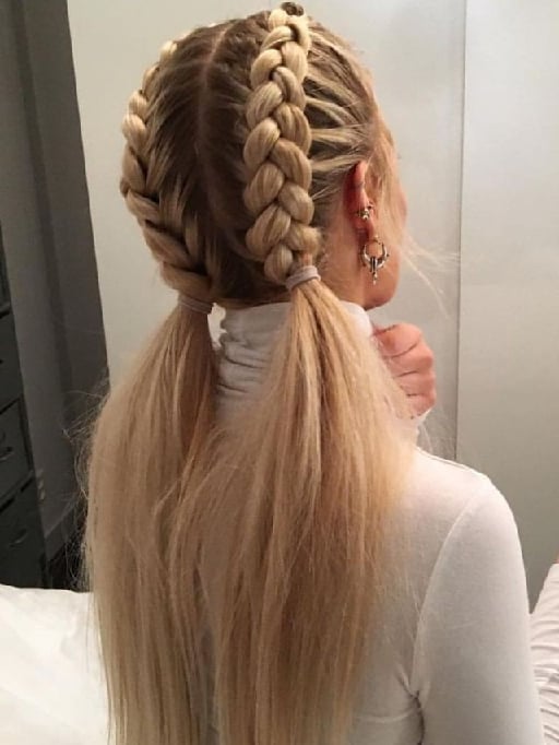Trenzas con coleta