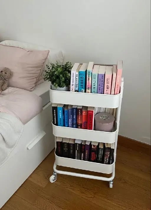 Carrito organizador de libros