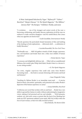 Milk Fed A Novel - Melissa Broder · 2021