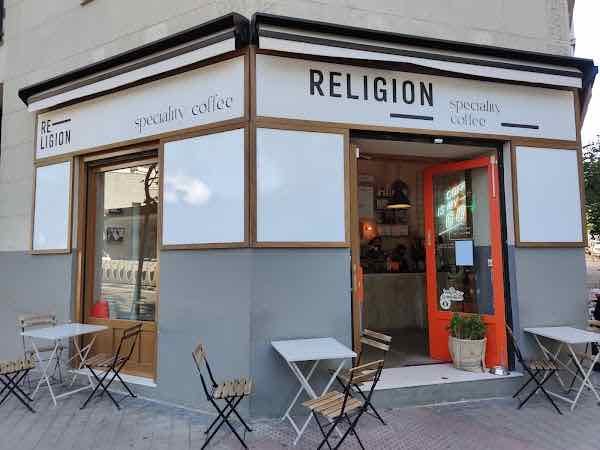 Religion Speciality Coffee - Café bueno. Curiosidad: tienen un café azul.