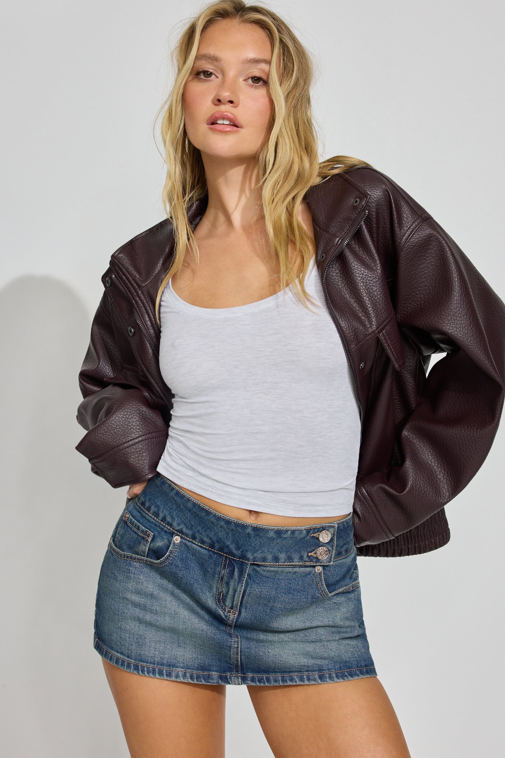 Denim Micro Skort - Garage