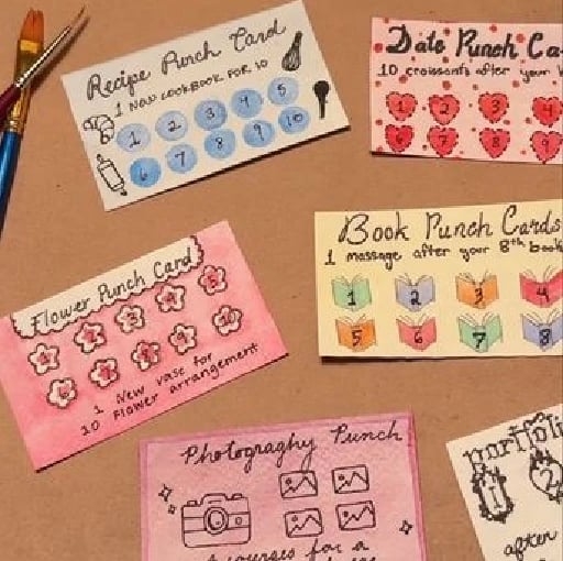 Punch card whit your goals