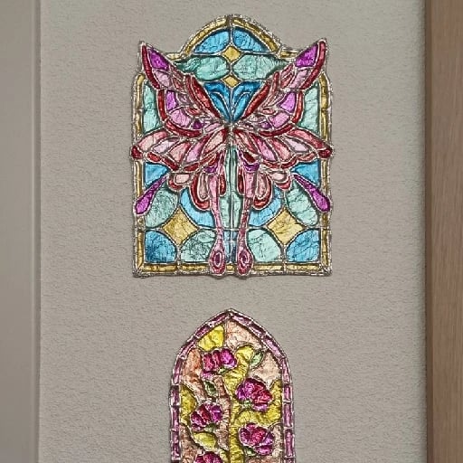 Stained glass whit cardboard