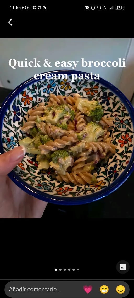 Quick & easy brócoli cream pasta