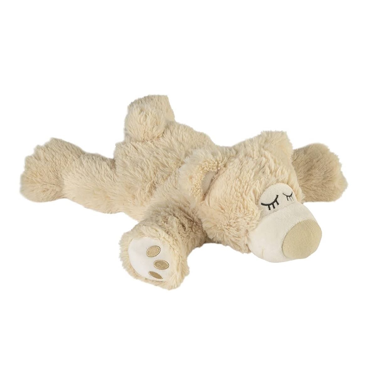 Heated stuffed animal - Warmies® Heat pad/stuffed animal "Sleepy Bear beige" 100% millet filling 35 cm 700 g
